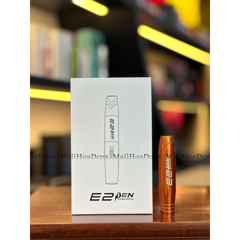 Máy Pen E2 Logo Trắng Phun Môi Bông Đậm Chính Hãng