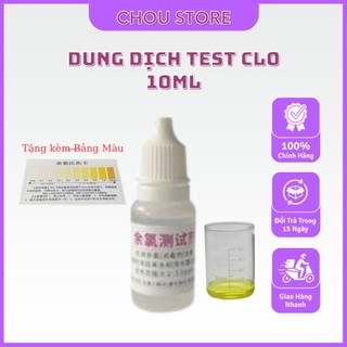Dung dịch thử clo dư trong nước máy - lọ test dung dịch 10ml