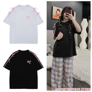 Set Đồ Bộ Nơ Thêu Hồng 🌸 Đồ Bộ Nữ Form Rộng Tay Lỡ Ulzzang🌸