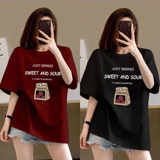 Áo thun phông nữ chất cotton su đẹp rẻ mùa hè mặc mát dày dặn phom rộng tay ngắn size 40-75kg - in juici