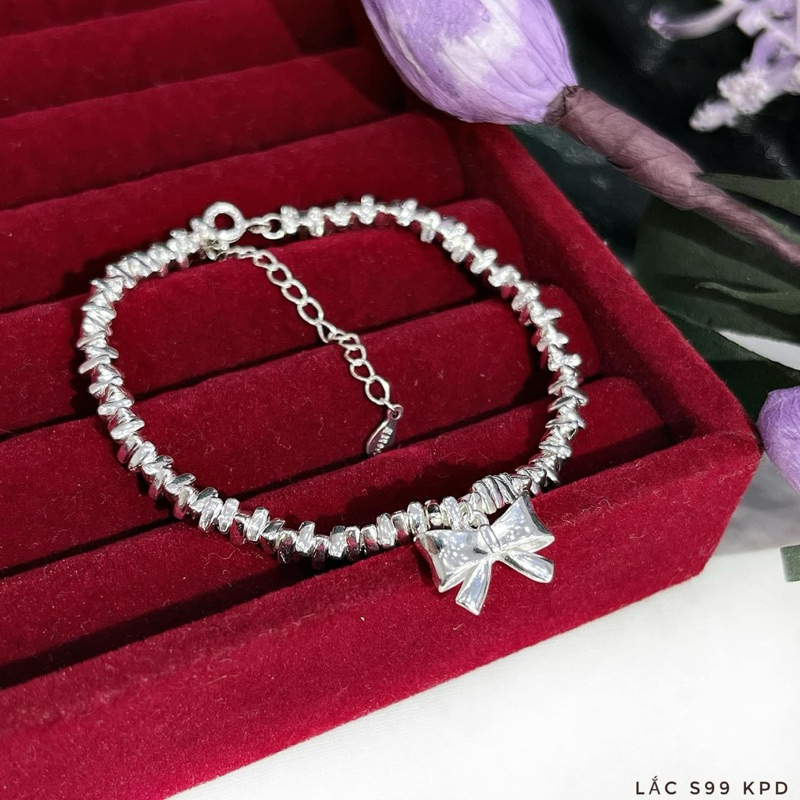 LẮC TAY BẠC S990 MIX HẠT VỠ BẢO HÂN JEWELRY