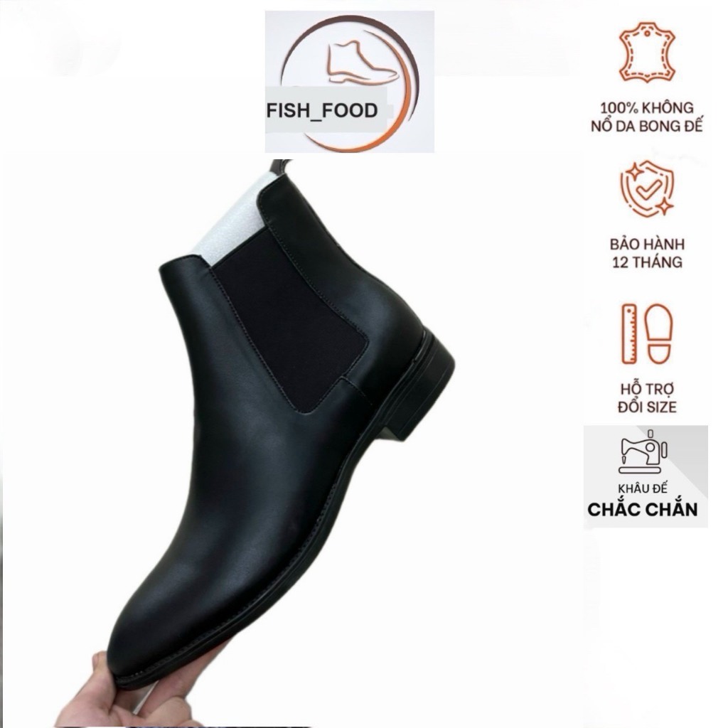 giầy.chesboot giày bốt nam giày nam giày boot 2 chun bầu mã 118