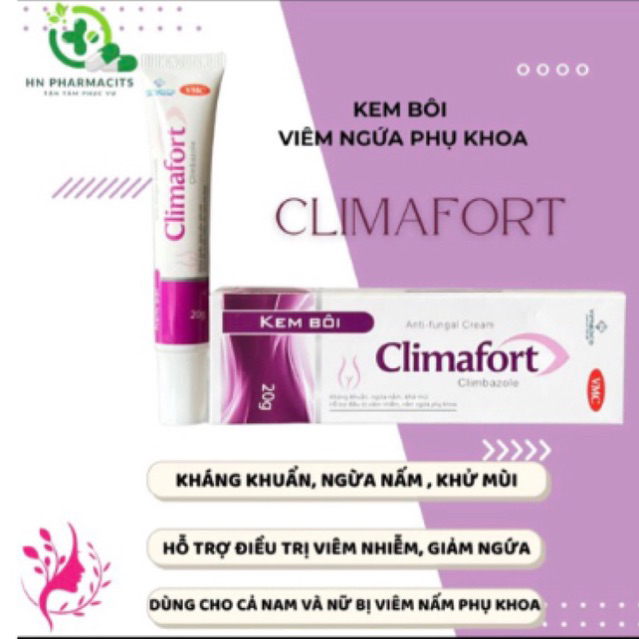 kem bôi Climafort giảm viêm ngứa phụ khoa hiệu quả cho cả nam và nữ tuýp 20g (có che tên)