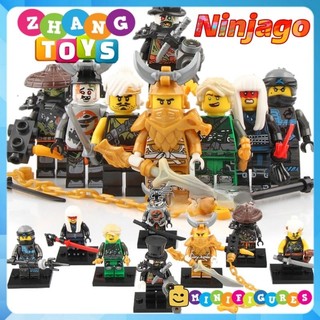 Đồ chơi Xếp hình Ninjago season 9 Golden Dragon Iron Baron Lloyd Chew Toy Wu Muzzle Harumi Nya Minifigures LeLe A033 040
