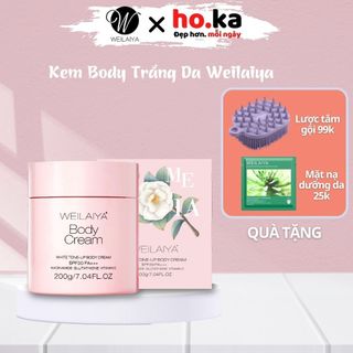 Kem dưỡng trắng da body toàn thân Weilaiya chính hãng dưỡng ẩm không bết dính lâu trôi 200ml