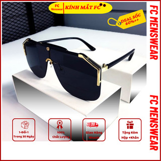 Kính Mát Nam Nữ 🔴𝑭𝑹𝑬𝑬𝑺𝑯𝑰𝑷🔴 Kính râm vuông tràn viền bản to chống tia UV400 phong cách thời thượng quý phái bảo hành 12T