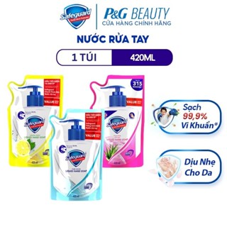NƯỚC RỬA TAY SAFEGUARD SẠCH 99,9% VI KHUẨN & DỊU NHẸ CHO DA CHAI 450ML/420ML