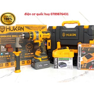 Máy khoan pin 21v Hukan Z1600 có tạo xung trang bị pin 10 cell dòng xã 15c chịu tải cao