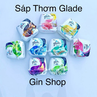  Sáp thơm phòng Glade 180g khử mùi xe oto nhà vệ sinh 