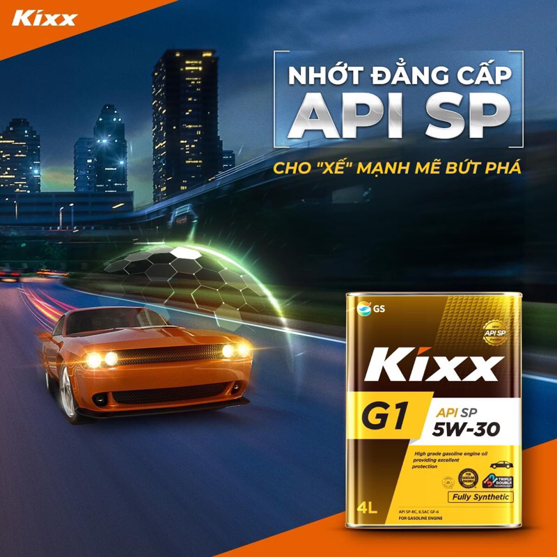 Kixx G1 SP 5W30 (4L) Fully Synthetic - Dầu động cơ xăng cao cấp