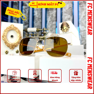 Kính Mát Nam Gấp🔴⚜️FREESHIP⚜️🔴 Kính Cơn American Optical ( AO) Mỹ Mắt kính thủy tinh Gọng mạ vàng xi 20k Cao Cấp Loại 1