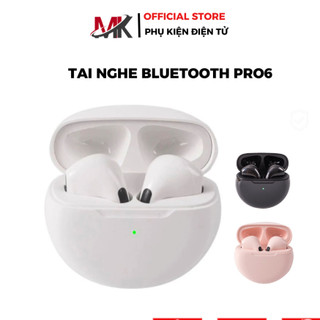 Tai nghe bluetooth không dây pro 6, bản quốc tế âm thanh chuẩn hifi, đa dạng sắc màu, cảm biến, đổi tên - mk store