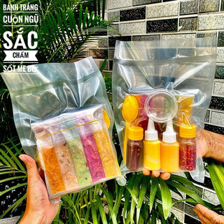 COMBO Bánh tráng DẺO CUỘN NGŨ SẮC CHẤM SỐT ME BƠ