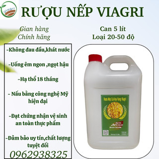 R.ƯỢU NẾP VIAGRI CỔ TRUYỀN (CAN 5 LÍT)UỐNG ÊM,NGỌT HẬU