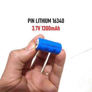 Pin sạc lithium 16340 3.7v 1300mah dùng cho đèn laze phi ống 25.4mm - đồ chơi zin zin