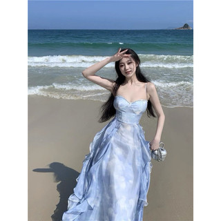 Đầm xoè voan hoa TRIPBLE T DRESS dễ thương - Free size dưới 54kg