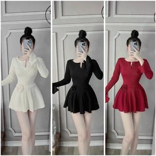 Đầm body TRIPBLE T DRESS thun gân tôn dáng - Free size