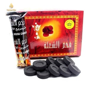 Than hoạt tính dùng đốt trầm hương, thảo mộc, gỗ thơm, cuộn 12 viên
