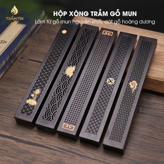 Hộp đốt trầm không tăm chất liệu gỗ cao cấp nhiều họa tiết dùng để đốt nhang trầm không tăm