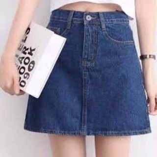 Chân váy ngắn jeans chốt trên live 25k