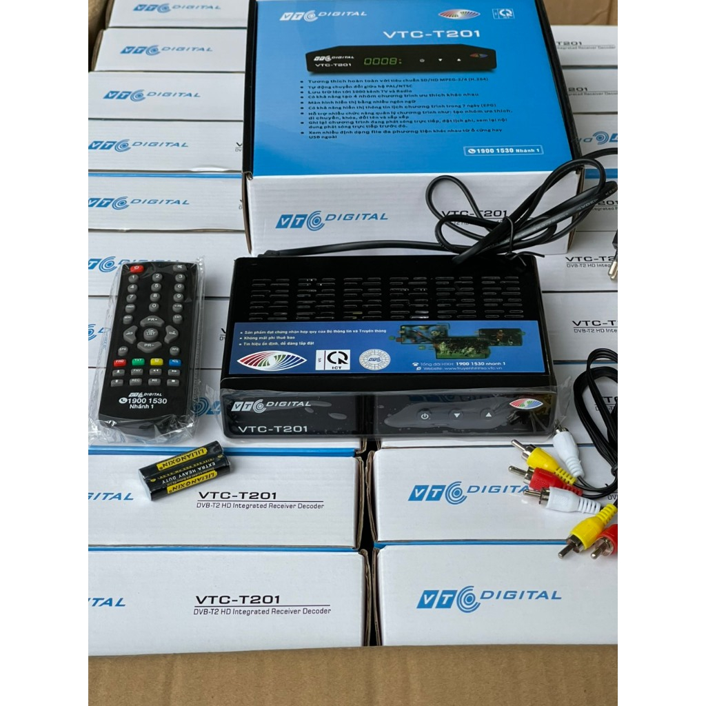 đầu thu truyền hình số mặt đất dvb t2 VTC 201