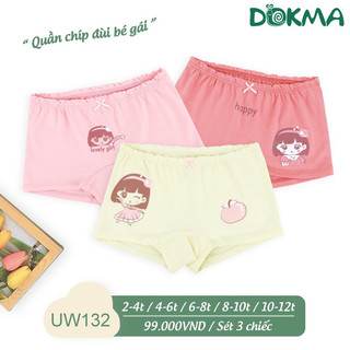 Uw096 set 3 quần chip đùi bé gái dokma