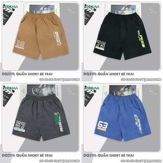 Quần đùi, quần short cotton bé trai Dokma DQ2111 (3-7 tuổi)