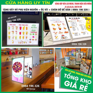 Hộp đèn quảng cáo - tranh điện - hộp đèn led siêu mỏng - nhiều kích thước - bảo hành 12 tháng