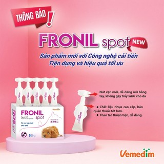 Fronil spot 0.67ml - Nhỏ sống lưng ve ghẻ, bọ chét chó