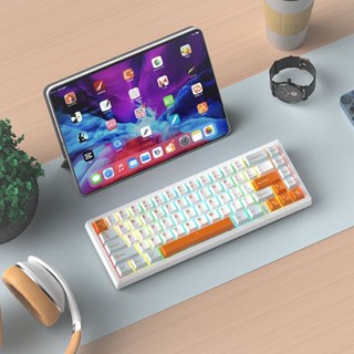  Bàn phím cơ MONKA 3067v2 Không Dây Mạch Xuôi Led RGB Kết Nối 3 Modes Hàng new chính hãng 