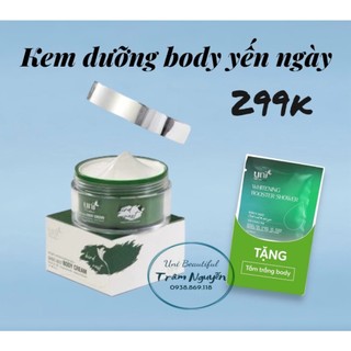 (Tặng tắm trắng body) Kem dưỡng trắng da body yến ngày Uni Beautiful