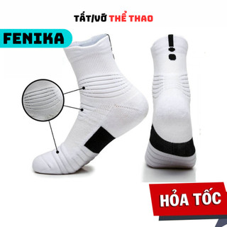 Tất đá bóng FENIKA vớ thể thao dày dặn chuyên dụng dành cho nam chạy bộ bóng rổ bóng đá đi xe đạp quần vợt TN159