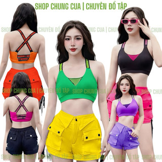 Áo bra chất thun co giãn phom ôm dây chữ đan lưng . Áo bra tập aerobic, zumba, shuttle dance nhiều màu lựa chọn