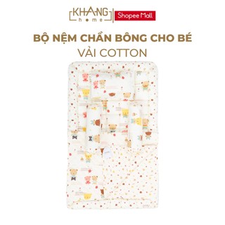 Bộ Nệm Trẻ Em Chần Bông Khang Home BabySafety An Toàn Giấc Ngủ Cho Bé Sơ Sinh BBS06 Size 65x105cm