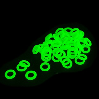 10 vòng cao su silicon dạ quang phát sáng đánh dấu đinh cọc neo lều bạt cắm trại