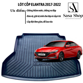 Lót cốp Elantra 2017-2022 - nhựa TPO cao cấp, chính hãng
