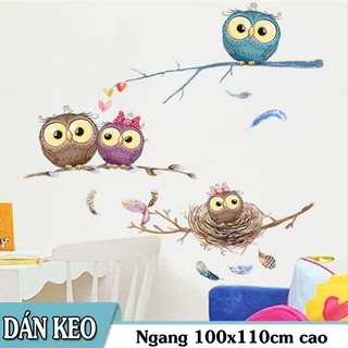 Decal dán tường trang trí - CÚ MÈO ĐÁNG YÊU CHO BÉ