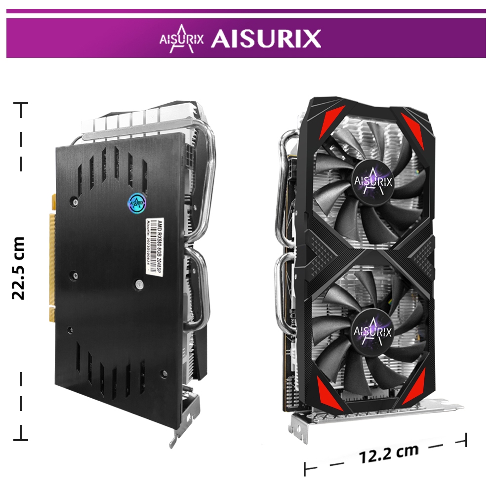 AISURIX RX 580 8GB Card màn hình VGA New GPU AMD GDDR5 PC Gaming | BigBuy360 - bigbuy360.vn
