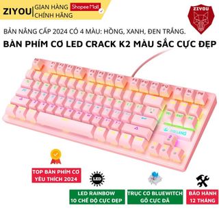 Bàn phím cơ gaming ZIYOU K2 PRO LED RGB 10 Chế Độ , Chơi Game Dùng Văn Phòng,Phù hợp Với Máy Tính,Laptop,PC