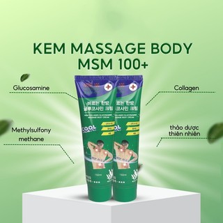 Kem massage body MSM 100+ - cao lạnh xoa bóp giảm đau cơ 150ml