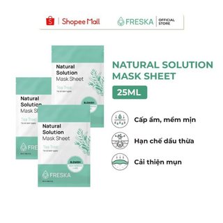 Combo 3 Miếng Mặt Nạ Giấy tràm trà Freska Natural Solution Mask Sheet – Tea Tree 25ml