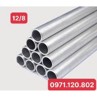 Ống nhôm đường kính ngoài 12mm ;đường kính lỗ trong 8mm : chiều dày 2mm ,cây dài 1m