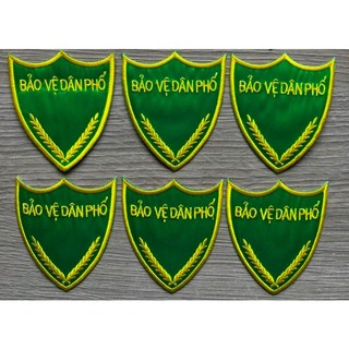 Logo Bảo Vệ Dân Phố, logo BVDP thêu sẵn ủi lên áo đồng phục