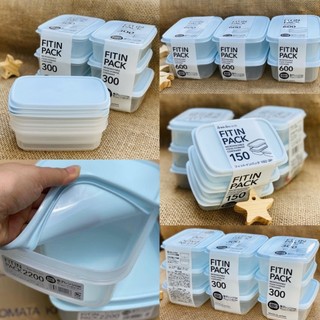 (HÀNG NHẬT) Set Hộp Nhựa Fitin Back Trữ Đông, Chia Thức Ăn (Màu Ngẫu Nhiên)