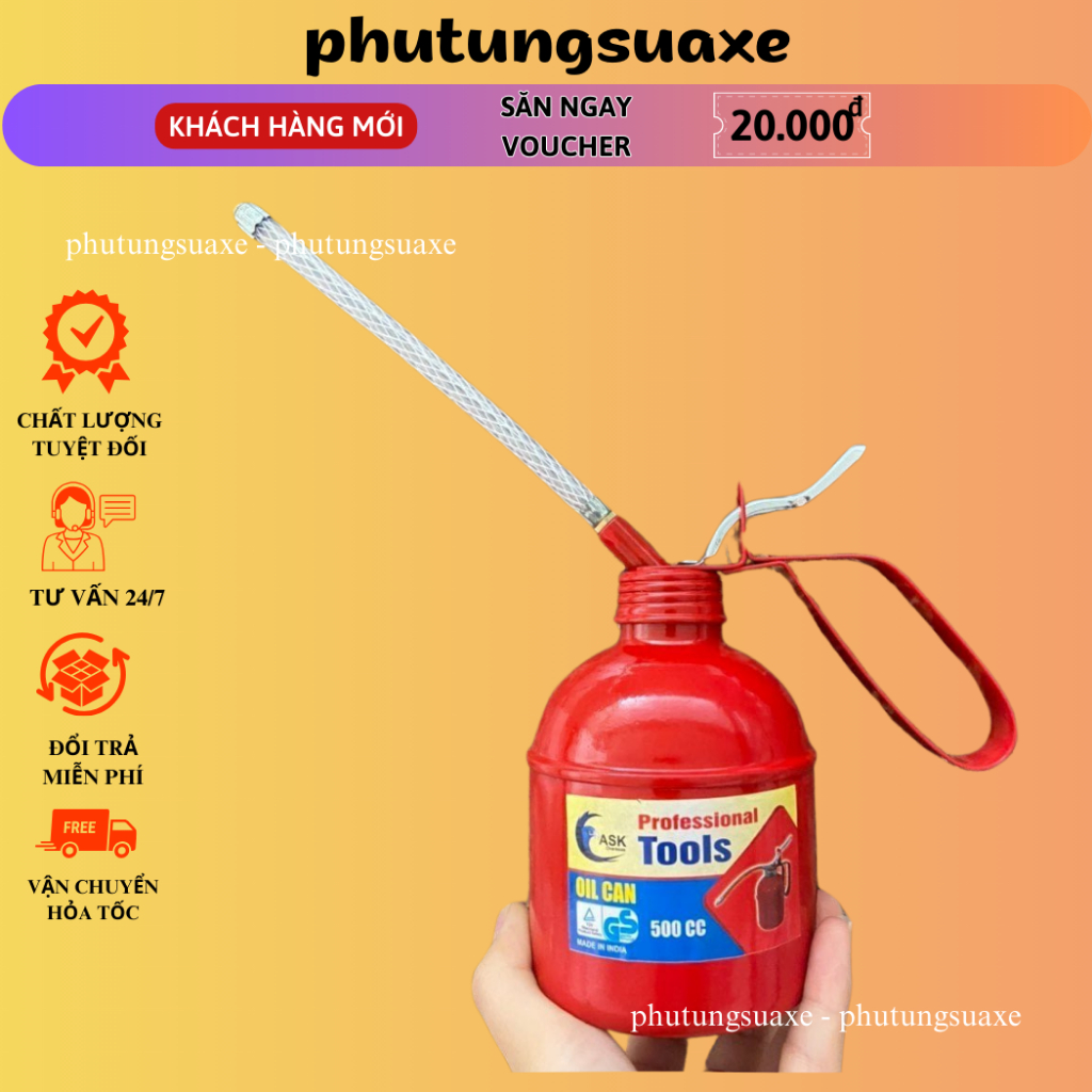 Bình Châm Nhớt Con Voi 500ml Mới Nhất Phutungsuaxe