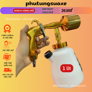 Súng Phun Tạo Bọt Tuyết Rửa Xe 1000ml Dùng Khí Nén Cao Cấp Phutungsuaxe