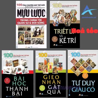 Sách - Combo 100 Câu Chuyện Hay Thế Giới:tư duy giàu có,gieo nhân gặt quả,triết lý kẻ trí,100 mưu lược,bài học thành bại