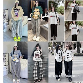 Tổng hợp các mẫu set bộ đồ nữ mùa hè form rộng unisex hot nhất hiện nay