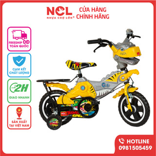 Xe Đạp Trẻ Em Nhựa Chợ Lớn hình Khủng Long 12 inch