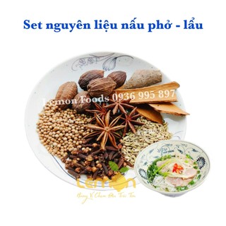 Set 6 nguyên liệu nấu phở nấu lẩu, gia vị thảo mộc thơm ngon (nấu 8-10 lít nước)